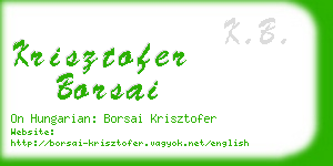 krisztofer borsai business card